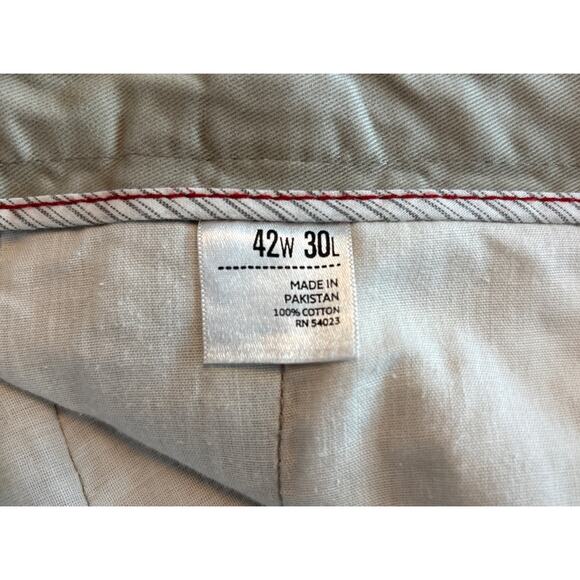 Old Navy Khaki Tan Pants Men's 42x30 Beige Straight Fit Below Waist - Picture 4 of 7